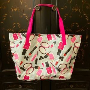 Large Vinyl Tote - Fun Cosmetic Design 💅💄